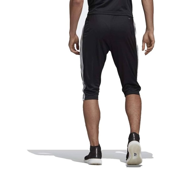 Adidas Black Athletic Shorts with Signature Stripes - Picture 3 of 7